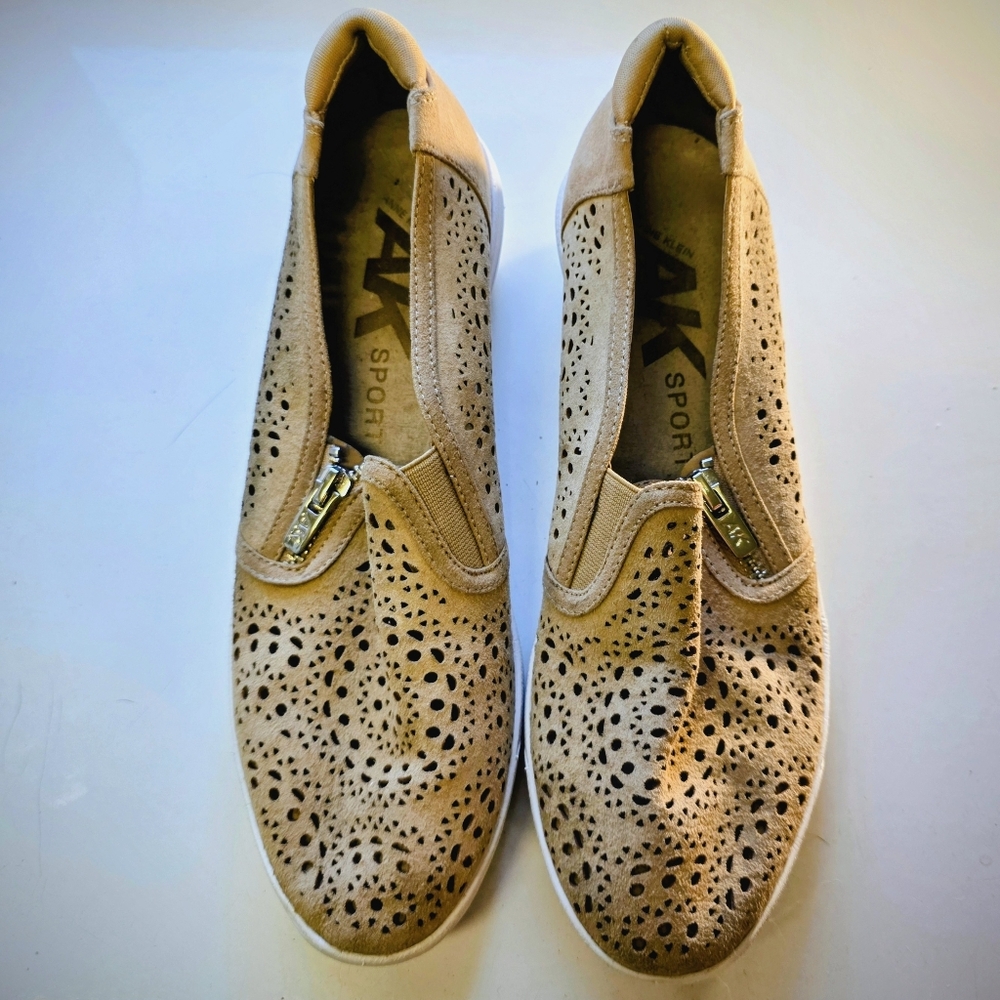 Anne Klein Sport slip on shoes. Perforated, breathable wedges. Size 8.5